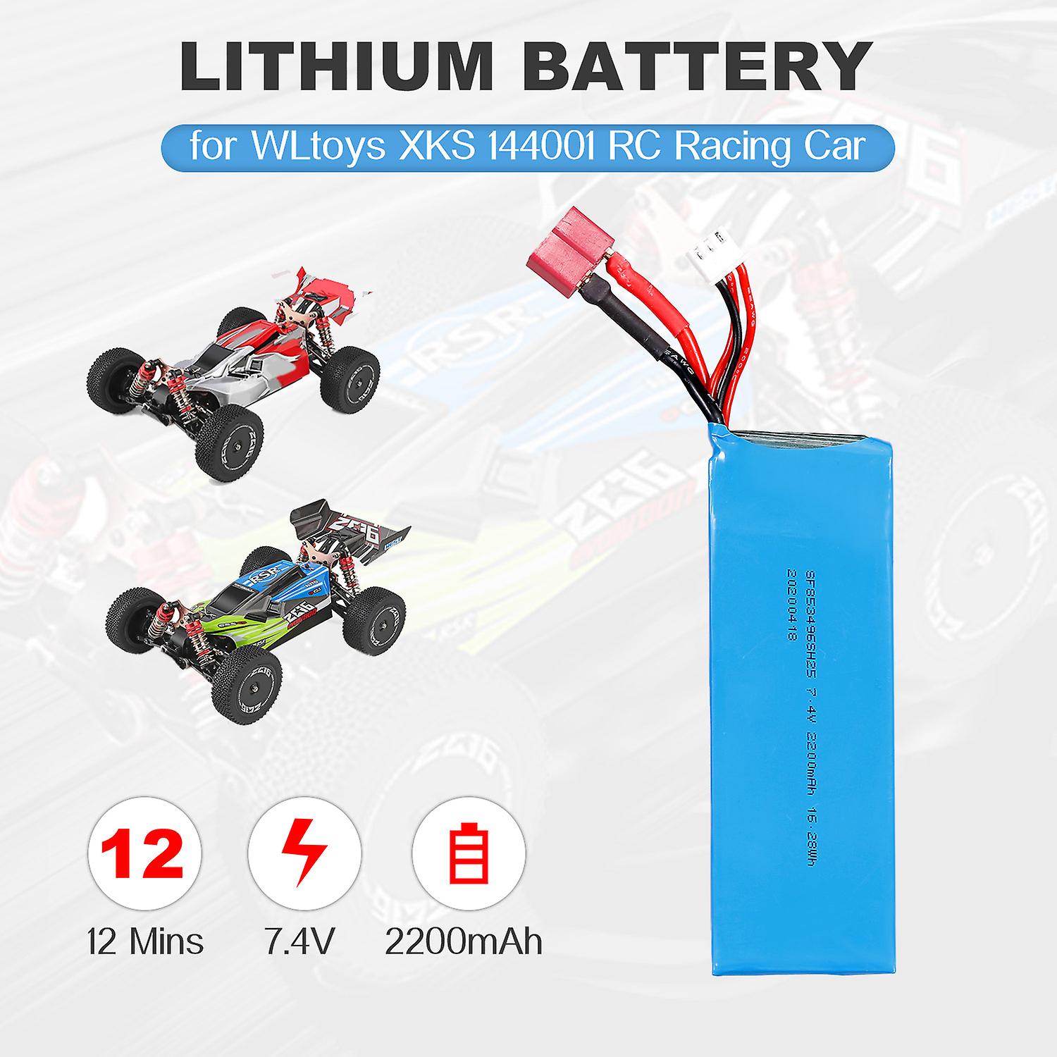 For Wltoys Xks 144001 1/14 Rc Car Battery 7.4v 2200mah Lithium Battery For Racing Car Rc Crawler No.193417