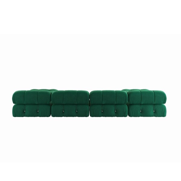 138'' Modern Velvet Upholstery U-shaped Sectional Sofa