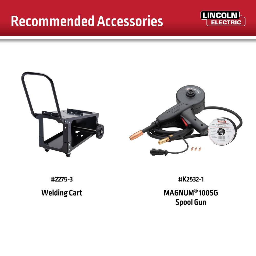 Lincoln Electric Weld-Pak 140 Amp MIG and Flux-Core Wire Feed Welder 115V Aluminum Welder with Spool Gun sold separately K2514-1