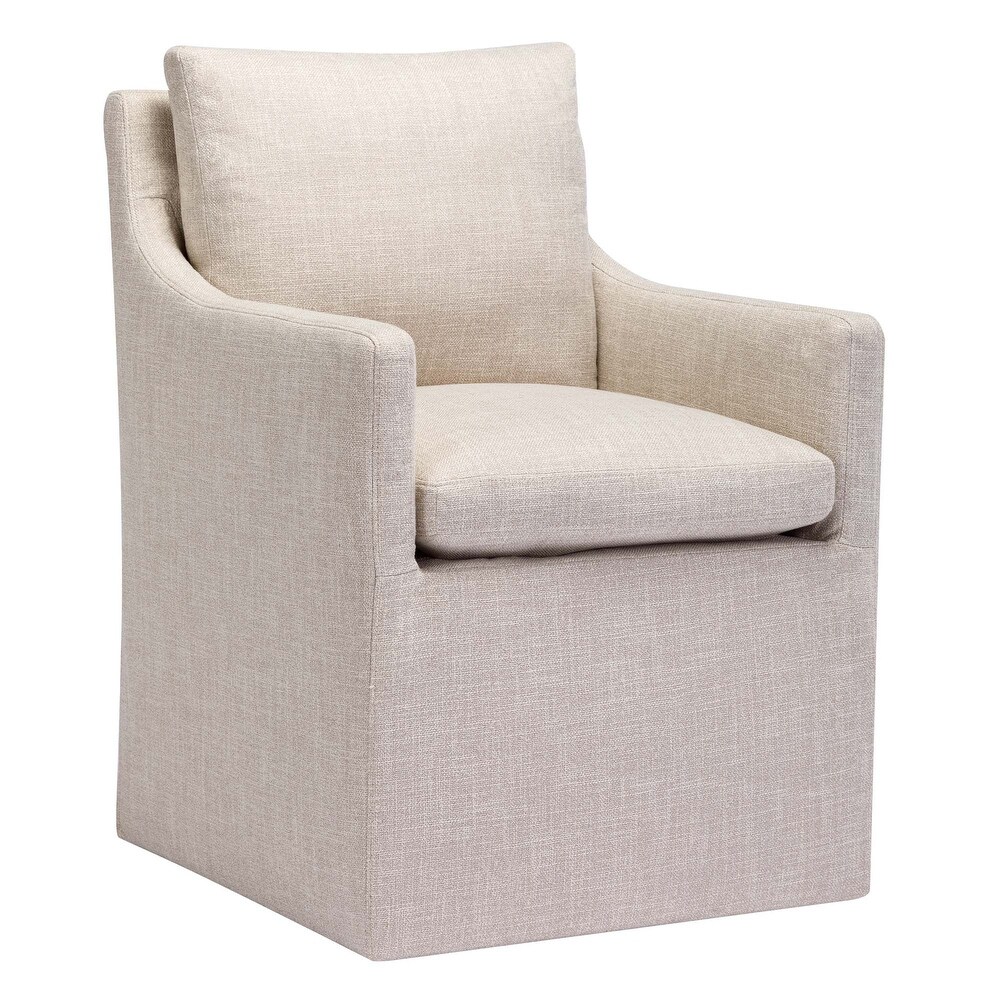 Upholstered Swiveling Linen Accent Sofa Chair