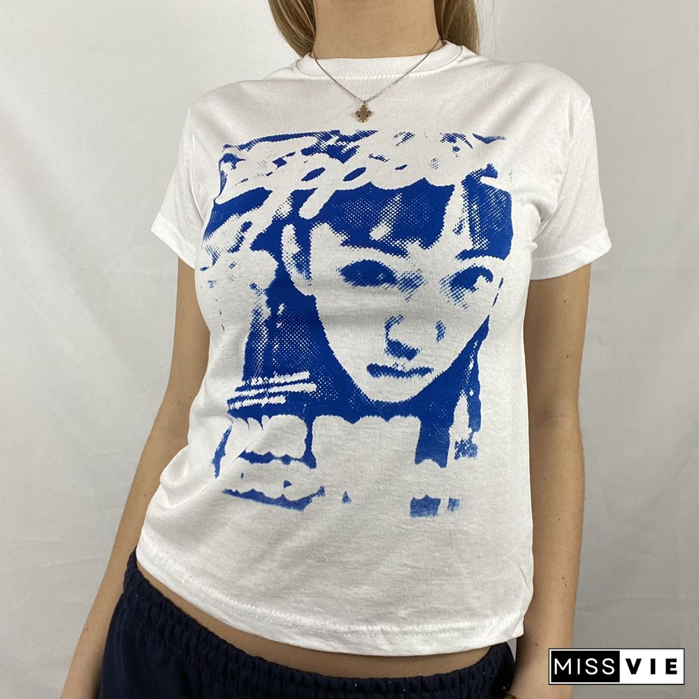 Face Abstract Print T-Shirt