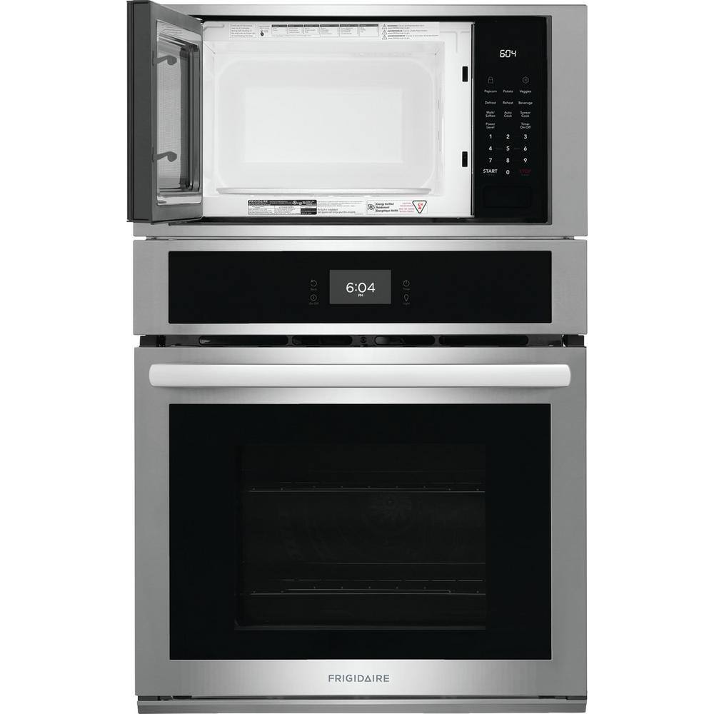 Frigidaire 27 in. Electric Wall OvenMicrowave Combination in Stainless Steel FCWM2727AS