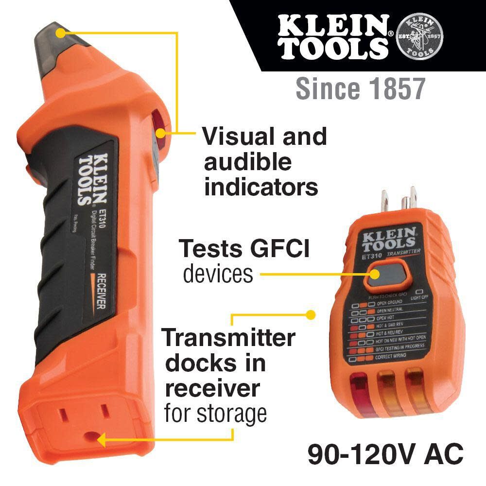 Klein Tools Digital Circuit Breaker Finder ET310 from Klein Tools