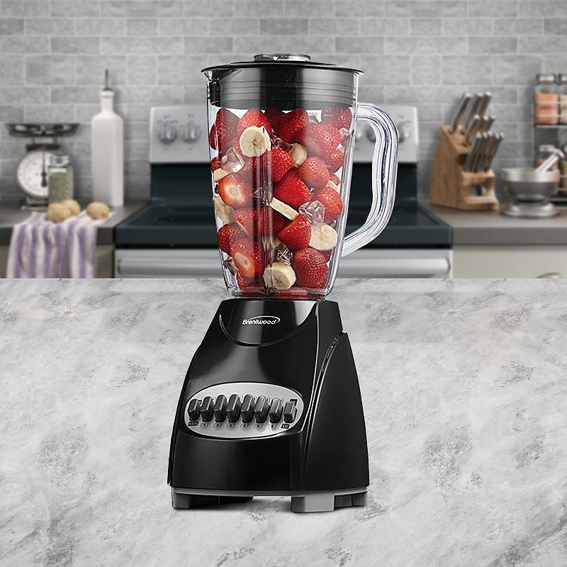 Brentwood 12-Speed Blender with Plastic Jar in Black