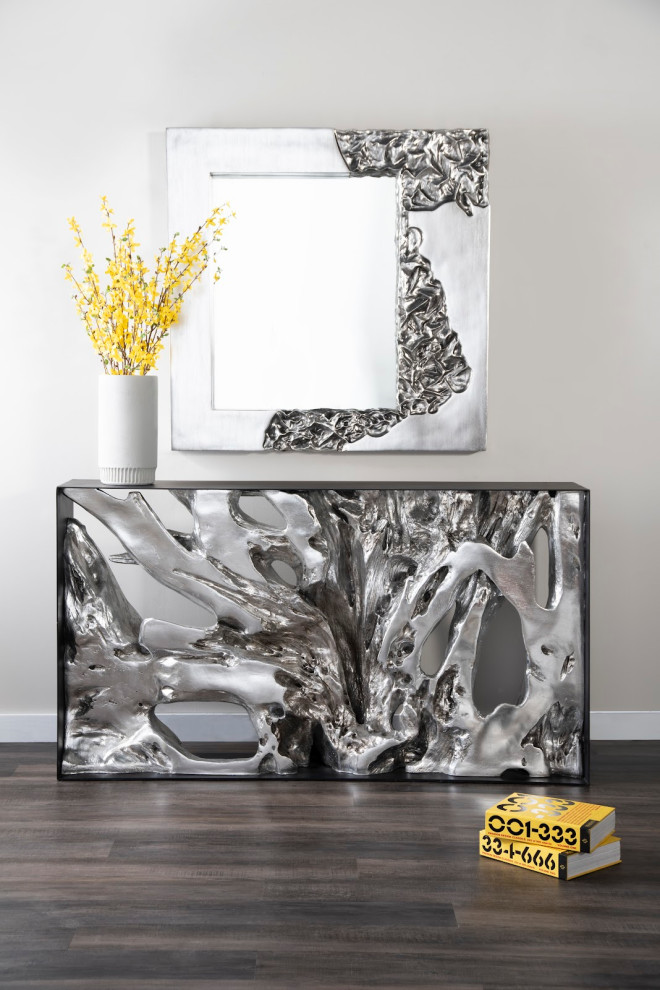 Cast Root Console Table  Iron Frame  Resin  Silver Leaf   Contemporary   Console Tables   by Phillips Collection  Houzz