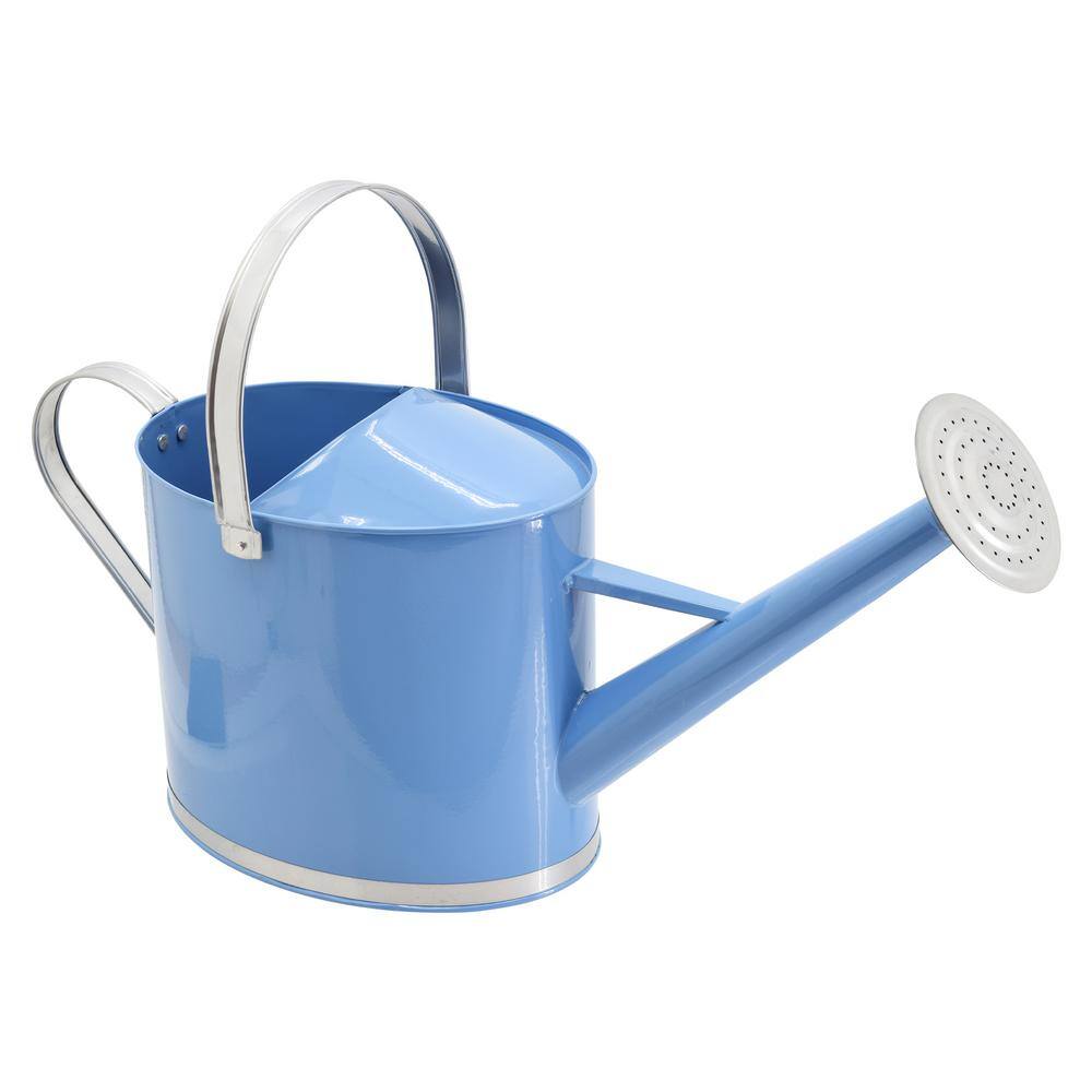 Arcadia Garden Products Chic 1.8 Gal. Sky Blue Metal Watering Can WC17