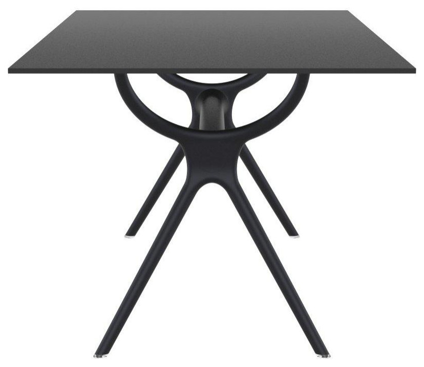 Air Rectangle Table 71 quot  Midcentury   Outdoor Dining Tables   by BisonOffice  Houzz