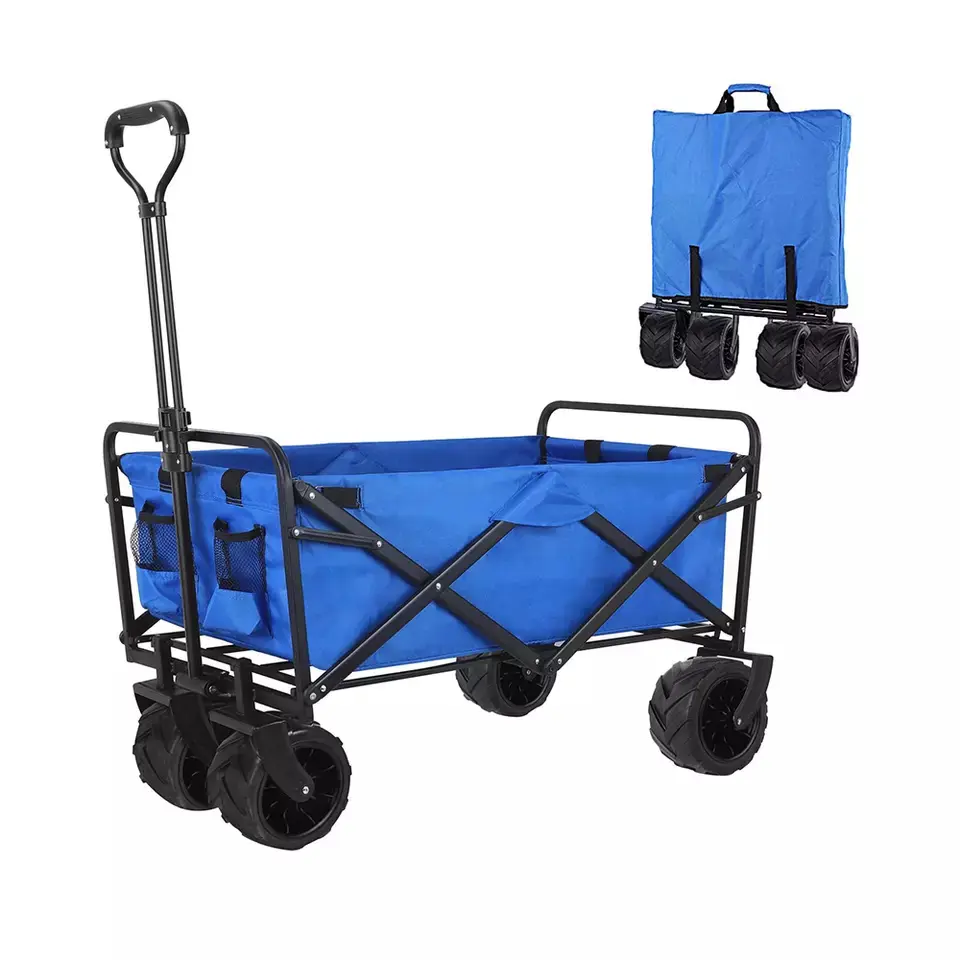 Outdoor Modern Camping Hand Folding Wagon Garden Multipurpose Collapsible Folding Utility Grocery Beach Trolley Cart