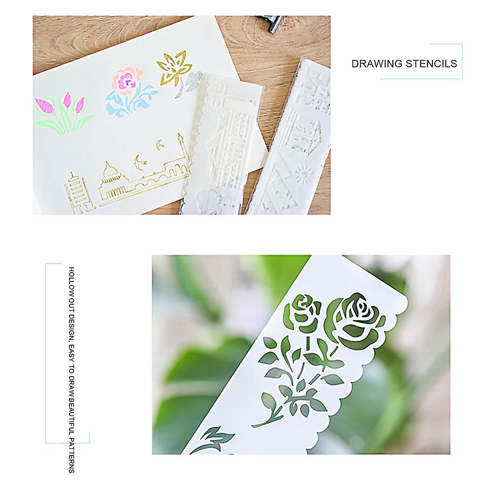 1 Drawing Stencil Set(8 Sheets)  Garden