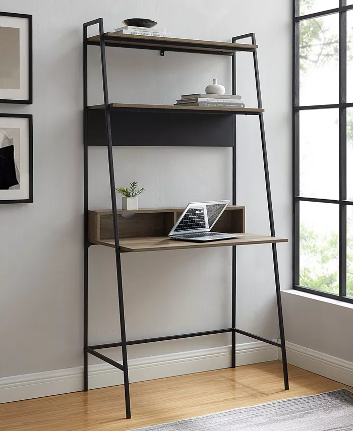 Walker Edison 36 inch Metal and Wood Ladder Desk