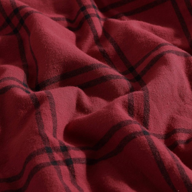 Kettle Falls Plaid High Pile Fleece Reversible Throw Blanket Eddie Bauer