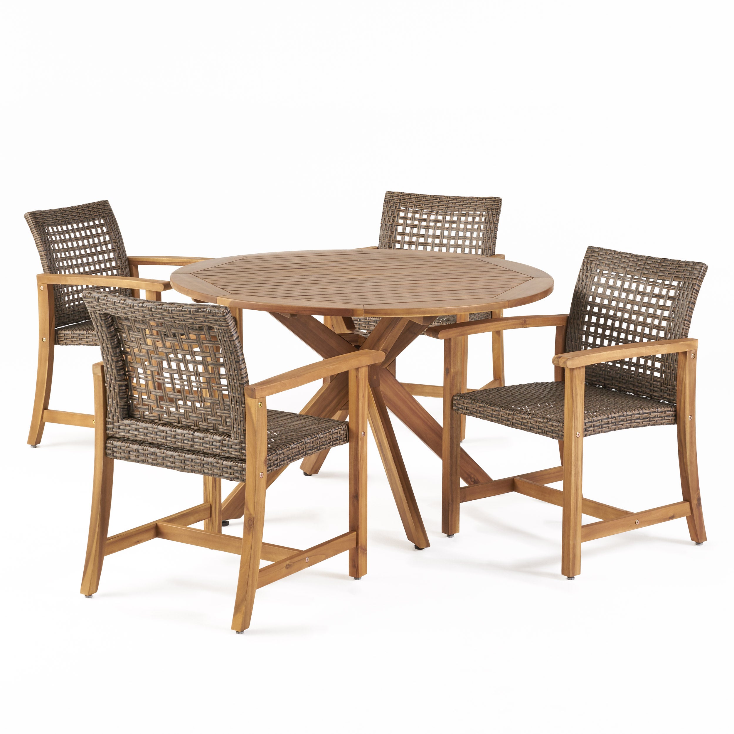 Pixie Outdoor 4 Seater Acacia Wood Dining Set