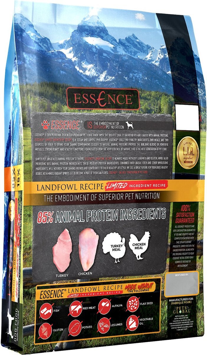 Essence Limited Ingredient Recipe Landfowl Recipe Dry Dog Food