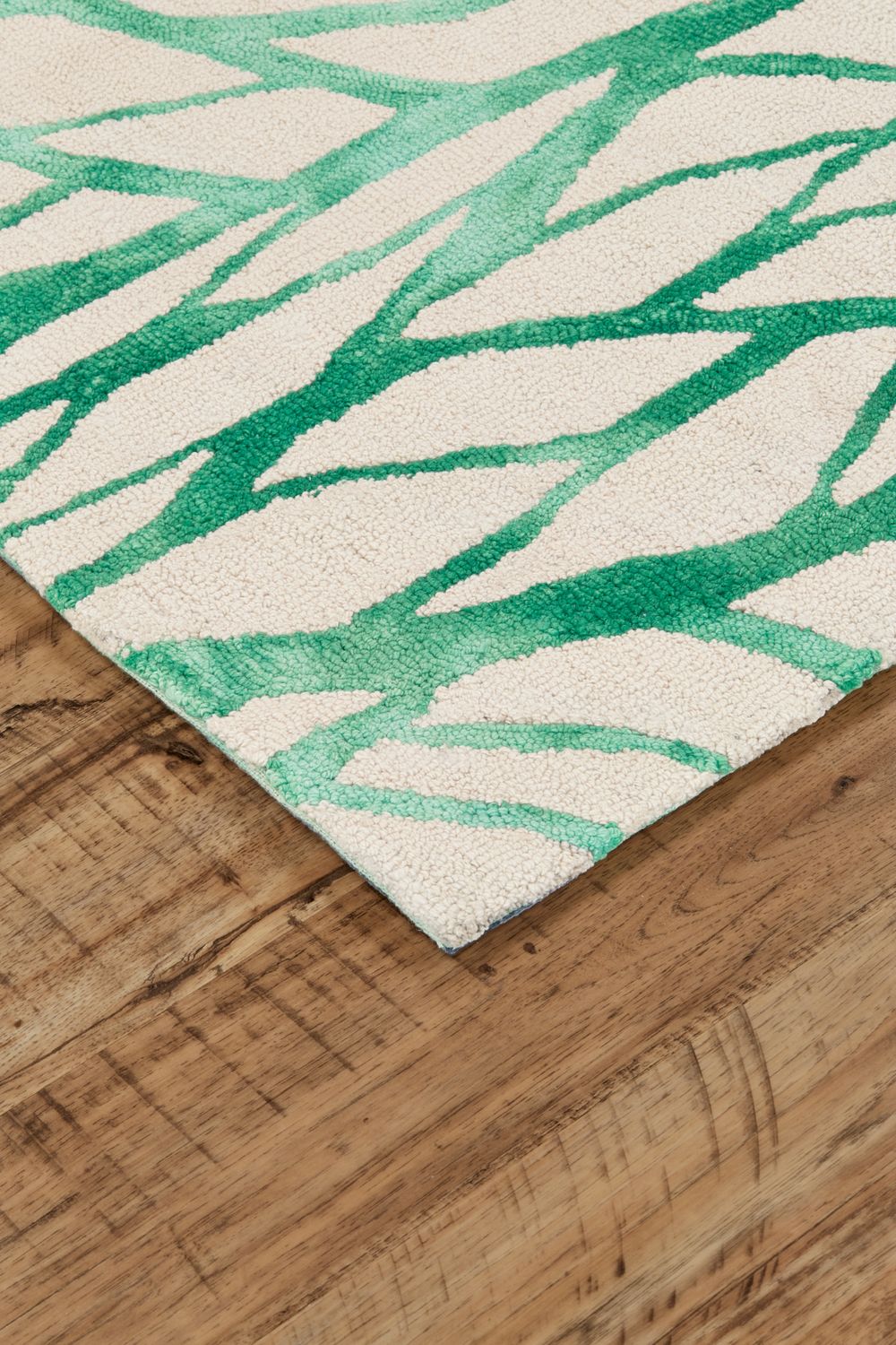 Pearline Emerald and Grass Green Rug by BD Fine