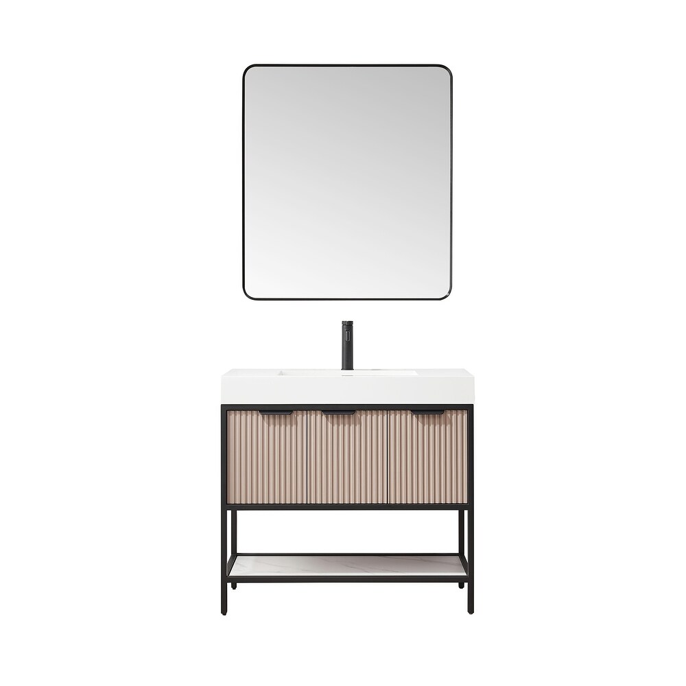 Marcilla 36 in. Single Sink Bath Vanity with Stone Sink Top