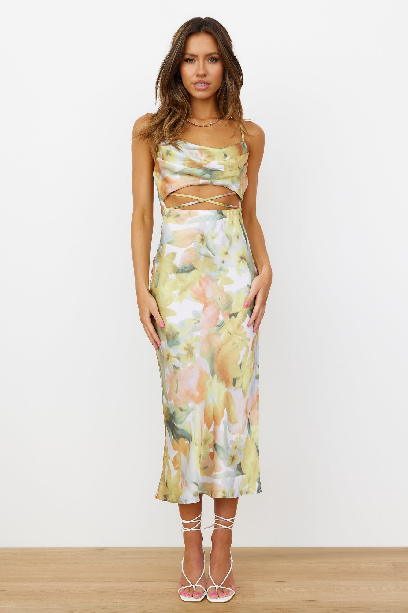 Party With You Midi Dress Yellow