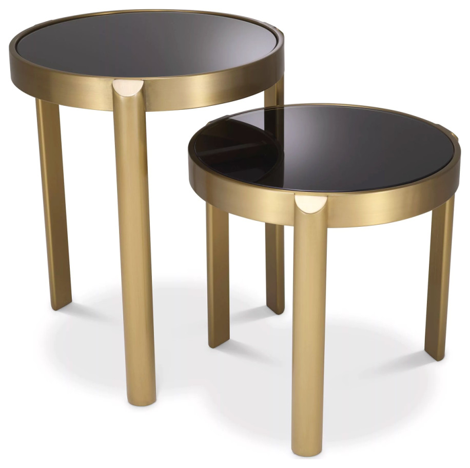 Modern Classic Nested Side Tables  Set of 2  Eichholtz Buena   Contemporary   Coffee Table Sets   by Oroa   Distinctive Furniture  Houzz