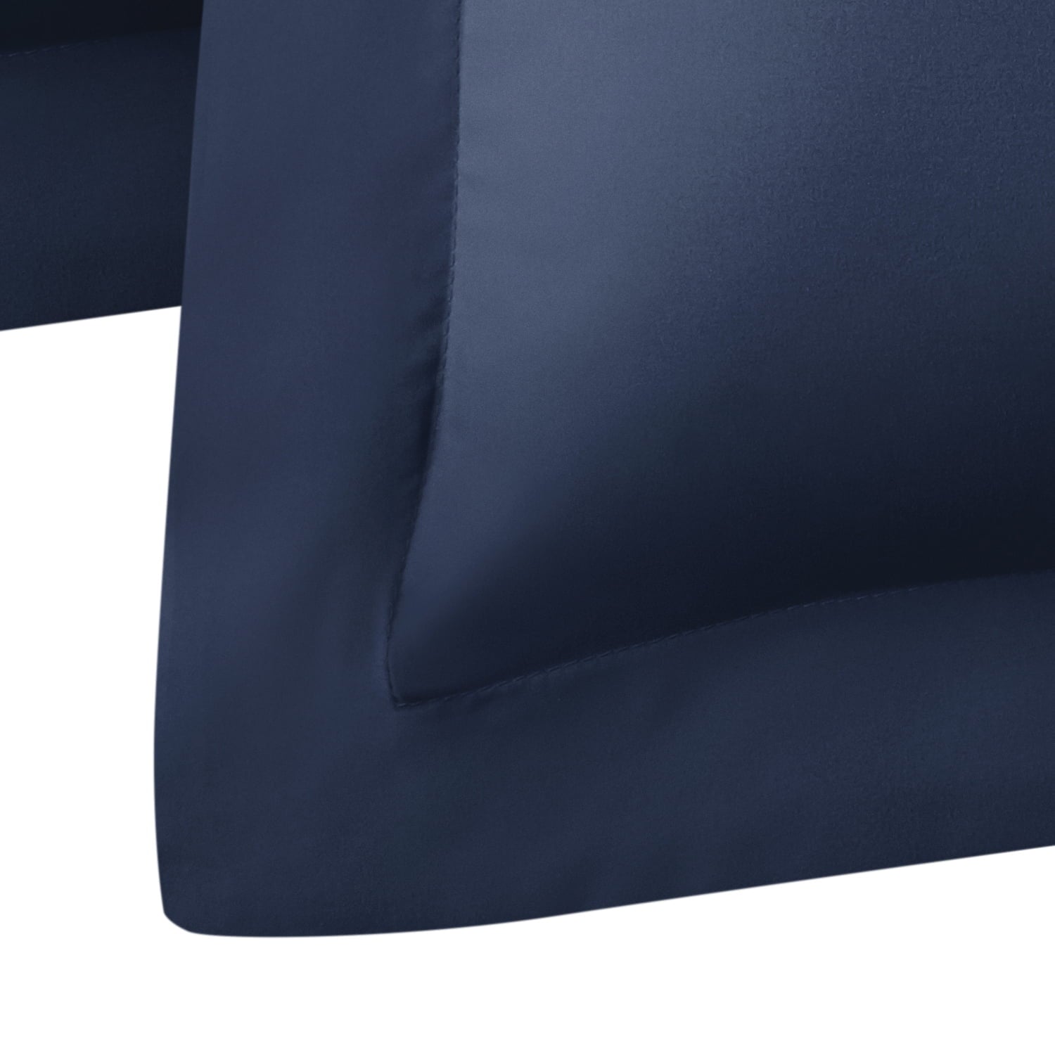 Mainstays Navy Flange Microfiber Shams， Standard Shams， 2 Count