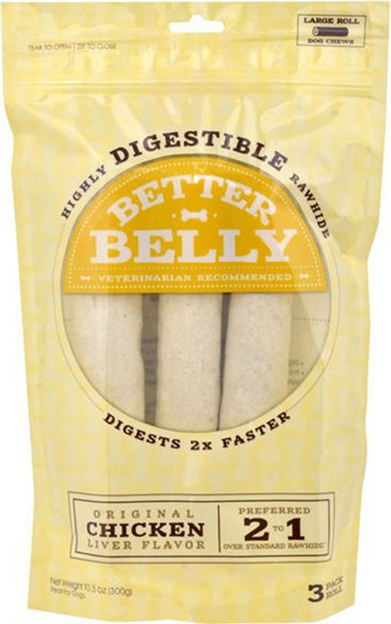 Dingo Better Belly Large Roll， 3pk