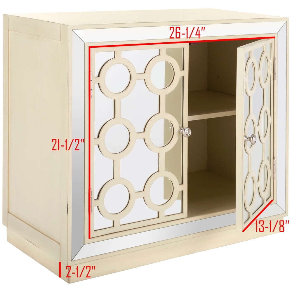 SAFAVIEH Kaia 2 Door Beige Storage Chest