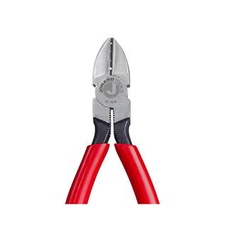 Jonard 6-12 in. L Telecom Tapered Nose Diagonal Cutting Pliers with Red Plastic Handle JIC-7858