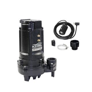 K2 CONTRACTOR 34 hp. Sump and Effluent Pump with Piggyback Tethered Switch SPI07508TPK