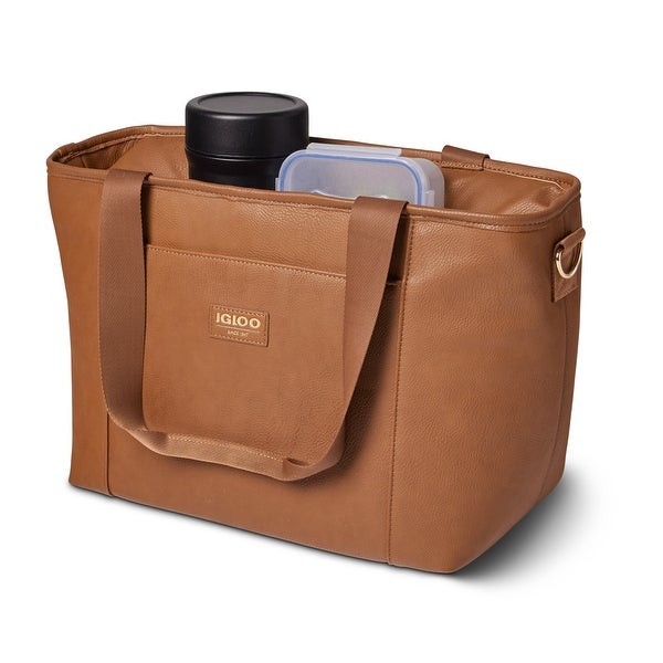 25 Can Tote Soft Sided Cooler， Cognac Brown