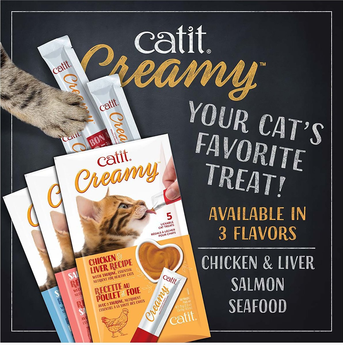 Catit Creamy Chicken and Liver Flavor Lickable Cat Treats