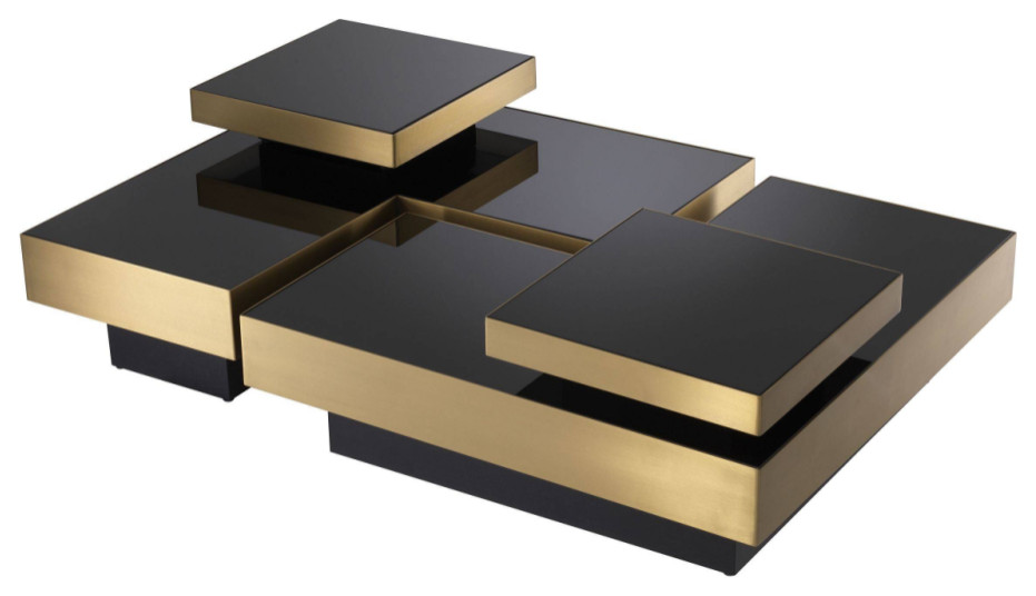 Brass Tray Coffee Table Set (2)  Eichholtz Nio   Contemporary   Coffee Table Sets   by Oroa   Distinctive Furniture  Houzz