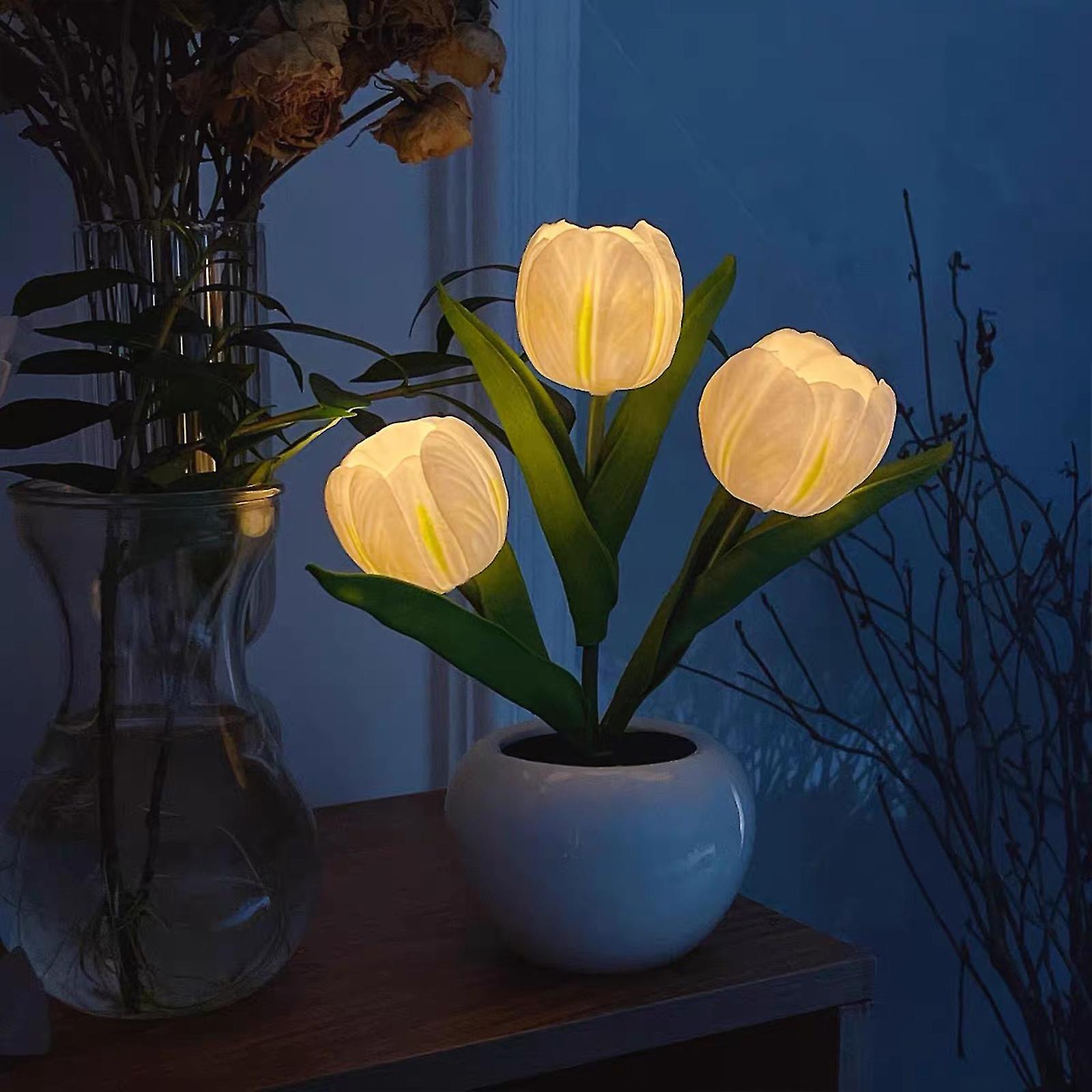 100% New Tulip Lamp Lights New，table Lamp Desk Lamp Led   Tulip Night Light For Home