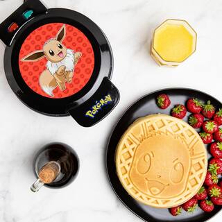 Uncanny Brands Pokemon 900 W 'Eevee' Black American Round Waffle Maker WM1-POK-EEV