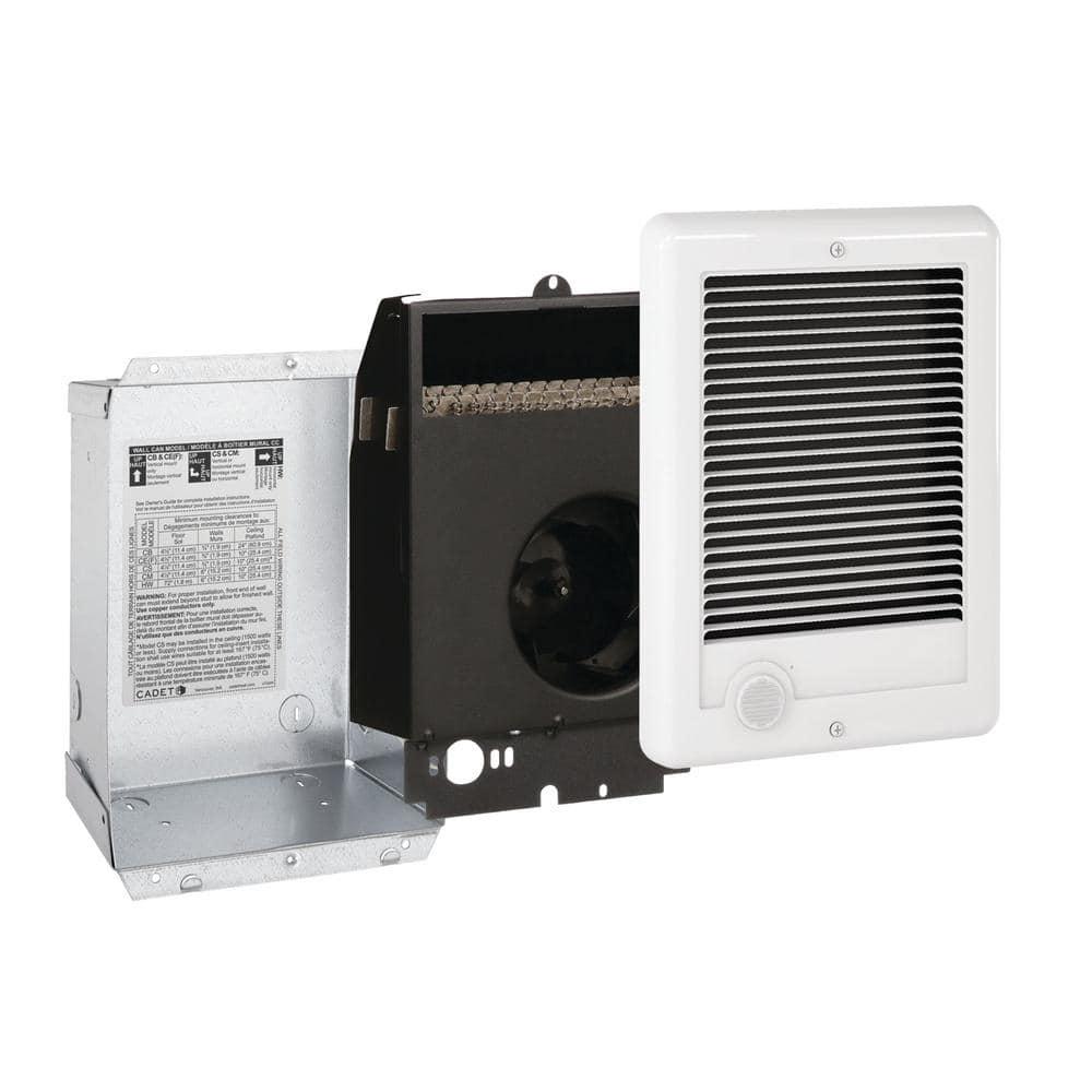 Cadet 240volt 1000watt ComPak Inwall Fanforced Electric Heater in White