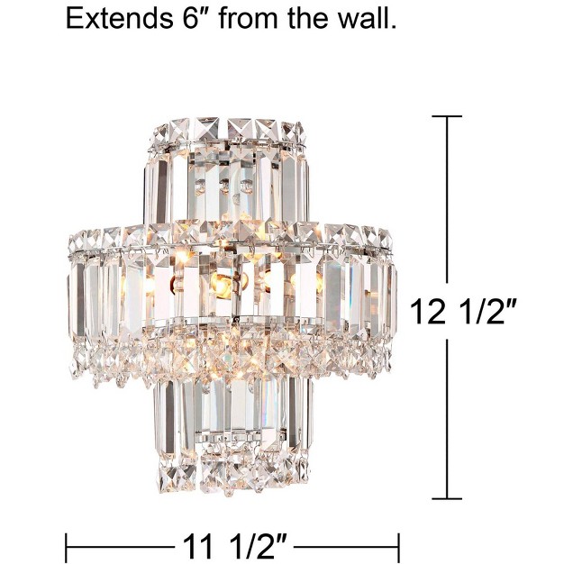 4 light Led Fixture Clear Crystal For Bedroom Bathroom