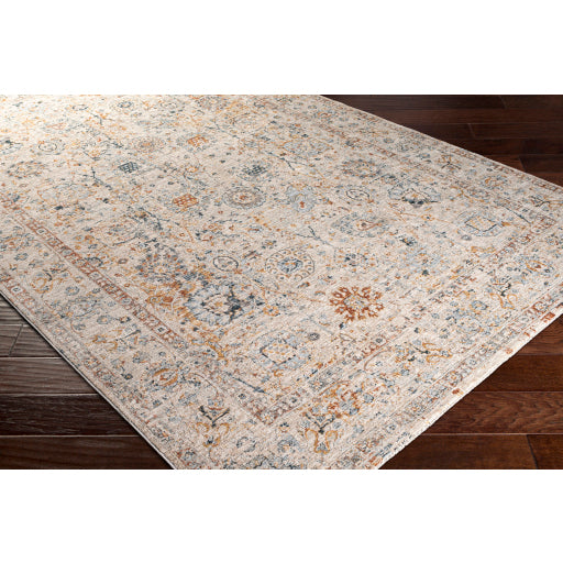 Laila Teal & Light Gray Rug