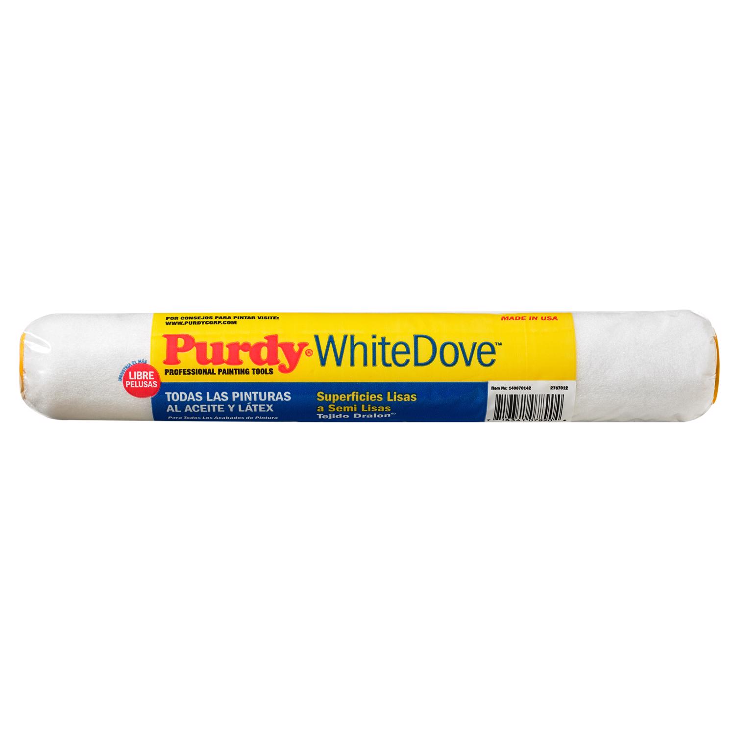 Purdy White Dove Woven Dralon Fabric 14 in. W X 3/8 in. Paint Roller Cover 1 pk