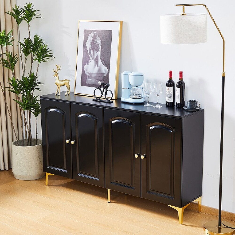 Black Sideboard Buffet Set Modern Sideboard Storage Cabinet   53.54\