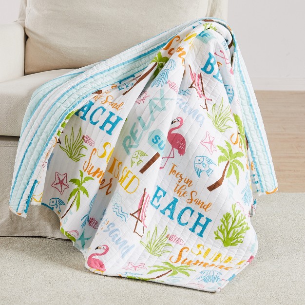 Beach Days Throw One Quilted Throw Levtex Home