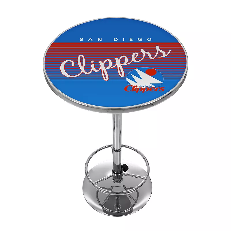 San Diego Clippers Hardwood Classics Chrome Pub Table