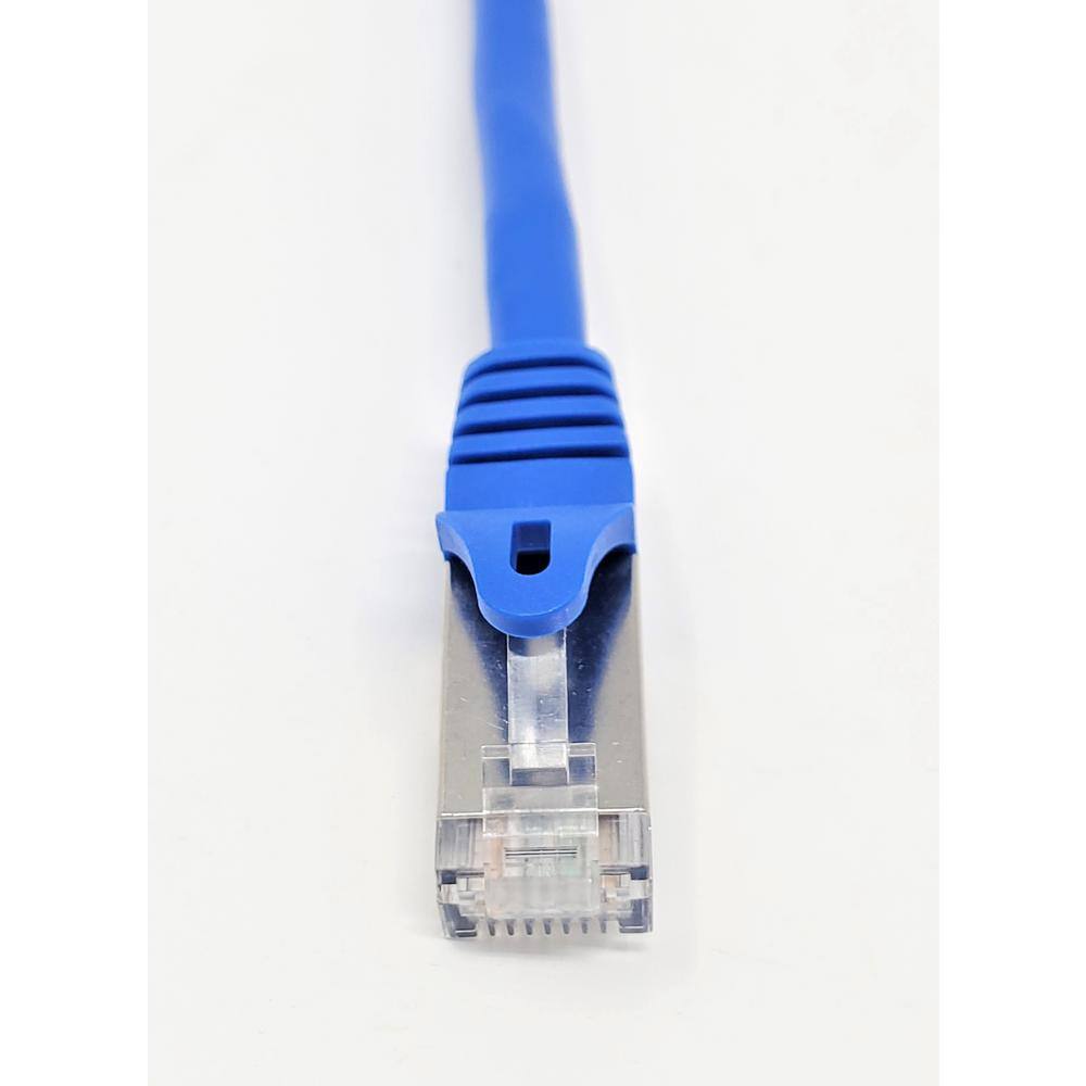 Micro Connectors Inc 1 ft. CAT 7 SFTP Double Shielded RJ45 Snagless Ethernet Cable Blue (5-Pack) E11-001BL-5