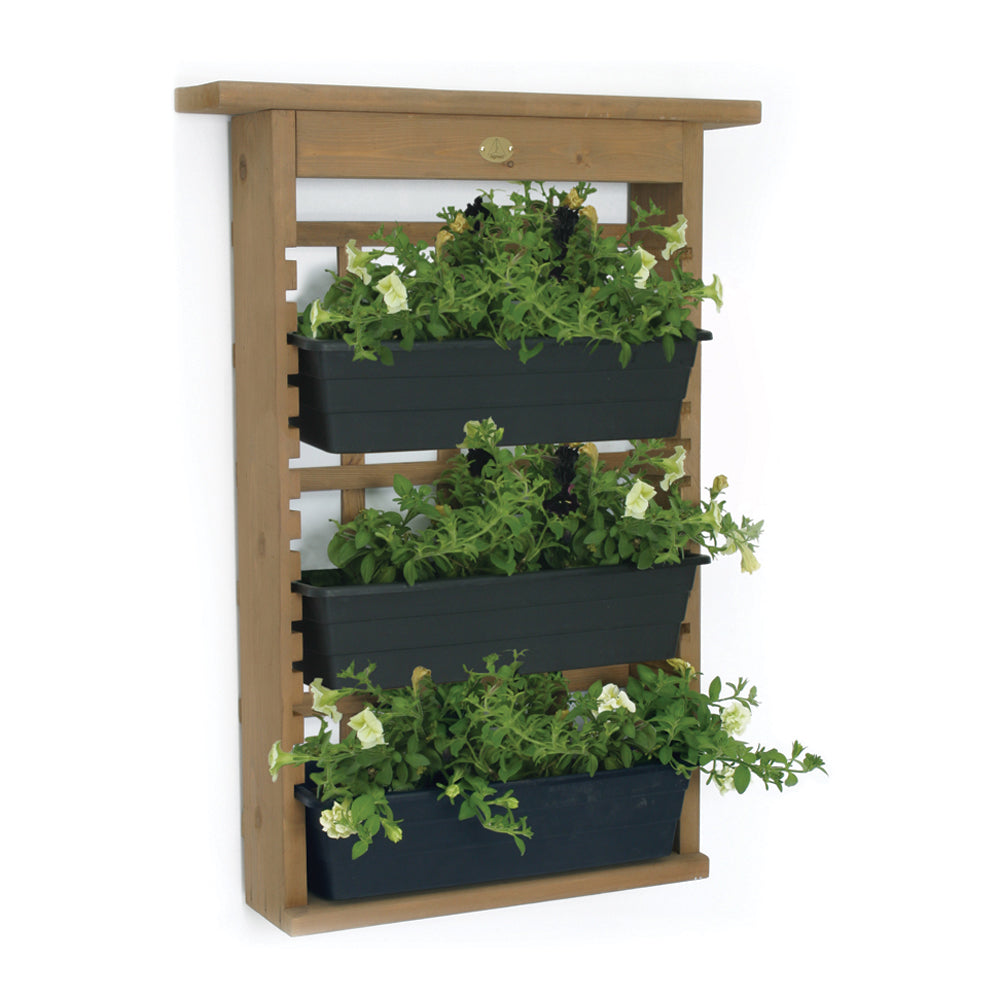 Algreen GardenView Vertical Living Wall Hanging Planter for 3 Planters(Open Box)