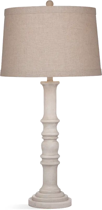 Antique White Wash Table Lamp - Augusta