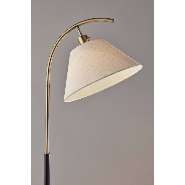 Jerome Floor Lamp Black antique Brass Adesso