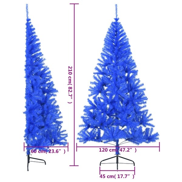 vidaXL Christmas Tree Decoration Artificial HalfCircle Tree with Stand PVC