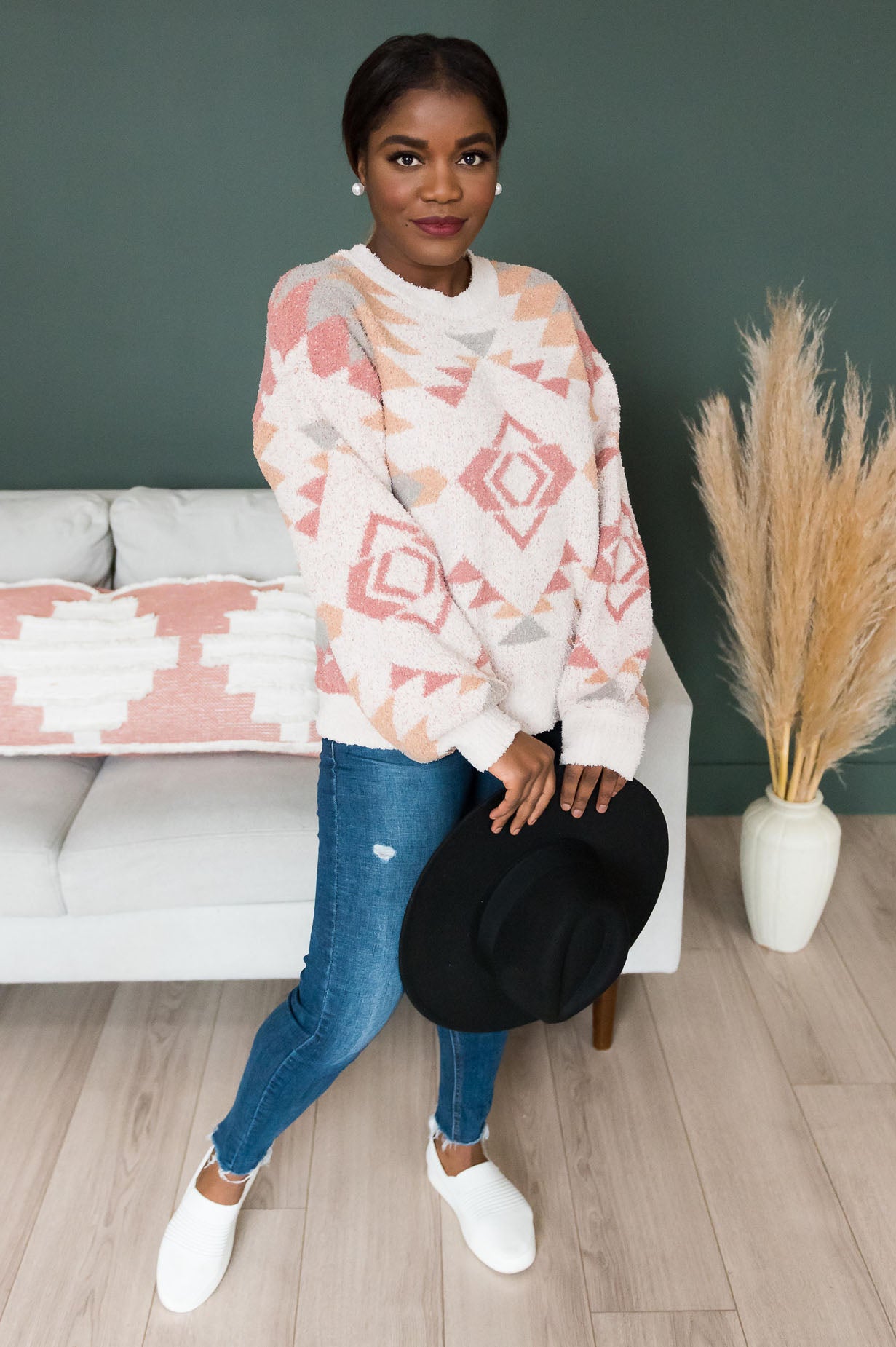 Happy Days Modest Aztec Sweater