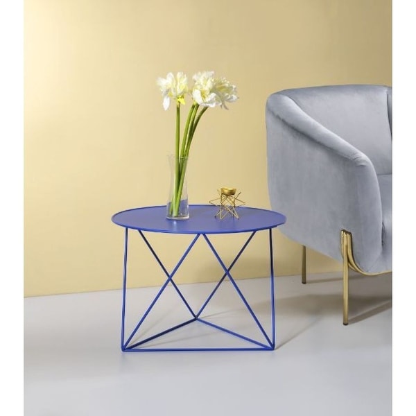 Modern Geometric Metal Accent Table