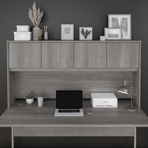 Bush Business Furniture Hybrid 72W Desk Hutch in Platinum Gray