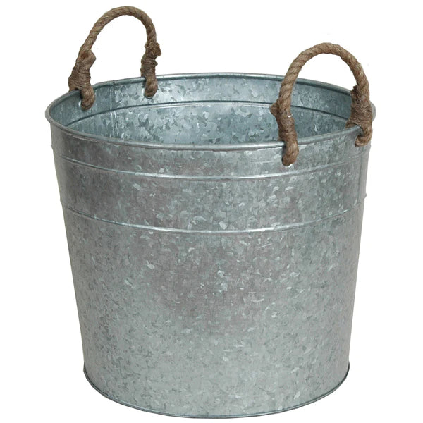 Galvanized Round Planter