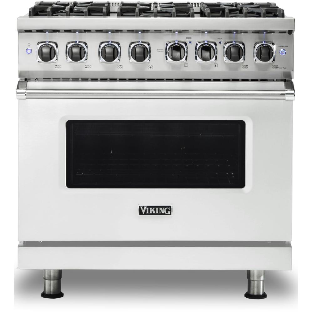 Viking 36-inch Freestanding Dual-Fuel Range with Vari-Speed Dual Flow Convection CVDR536-6BFWLP