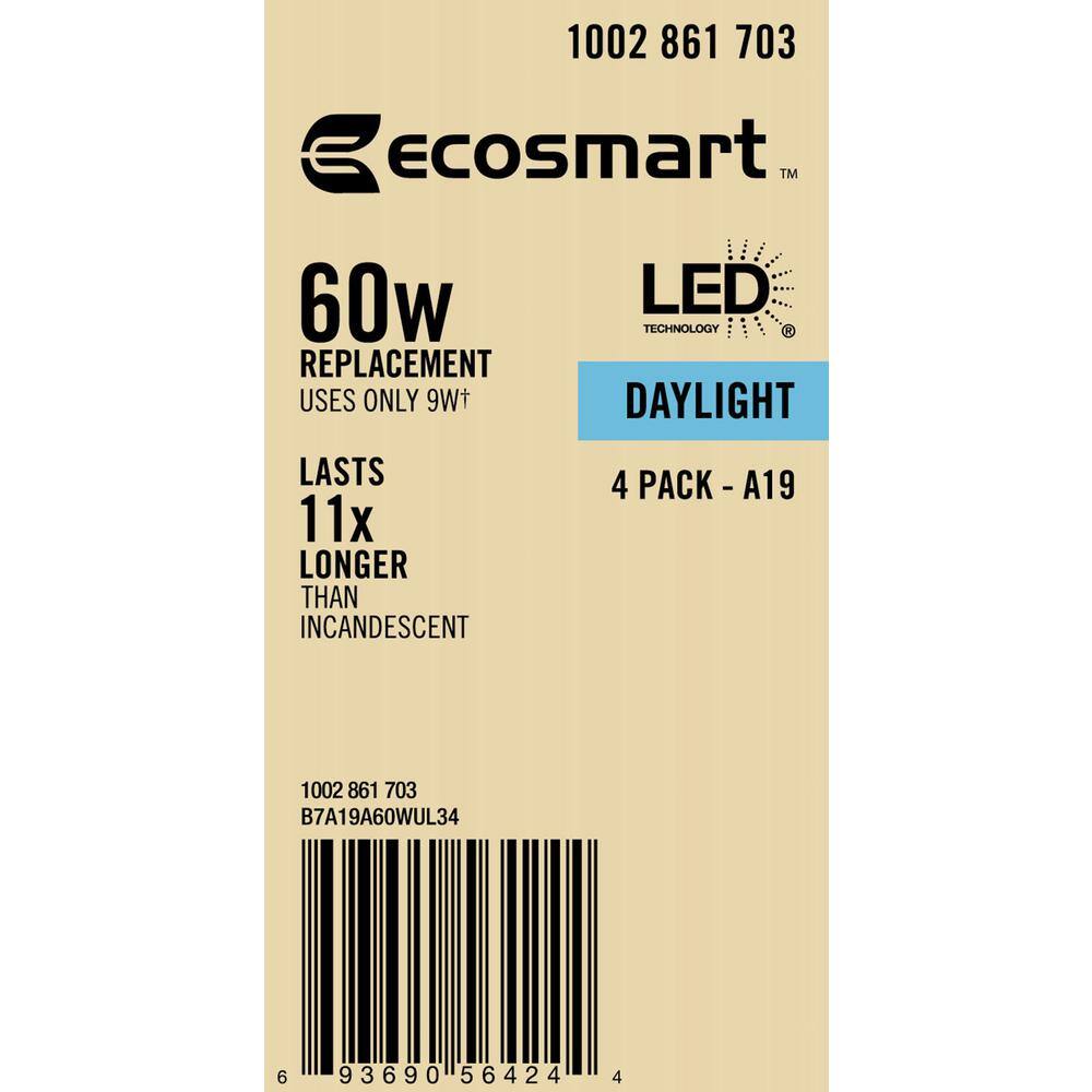 60-Watt Equivalent A19 Non-Dimmable LED Light Bulb Daylight (16-Pack) B7A19A60WUL34