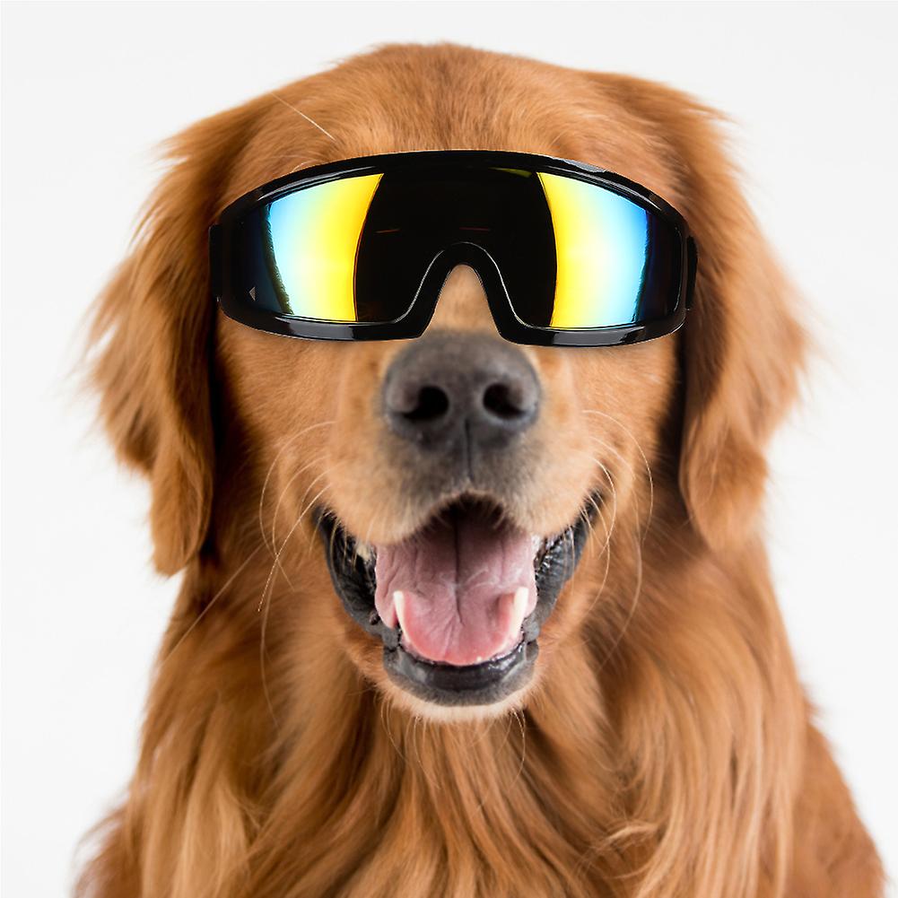 Fs-sp-06 Plastic Pet Wide View Breathable Adjustable Webbing Anti Uv Protection Glasses For Large Dogsblack